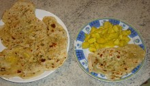 Pollo al curry con pan naan