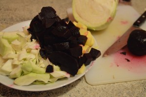 Ingredientes para el Borsch